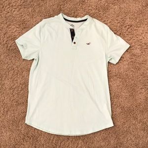 Men’s Large Hollister Mint Green Henley Tee